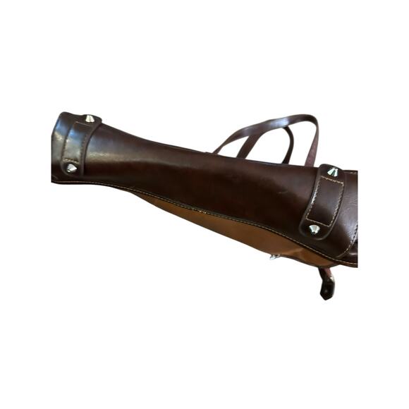 Mc Marc Women's Brown Tan Leather Woven Texture Chantal Shoulder Bag purse - Picture 4 of 10